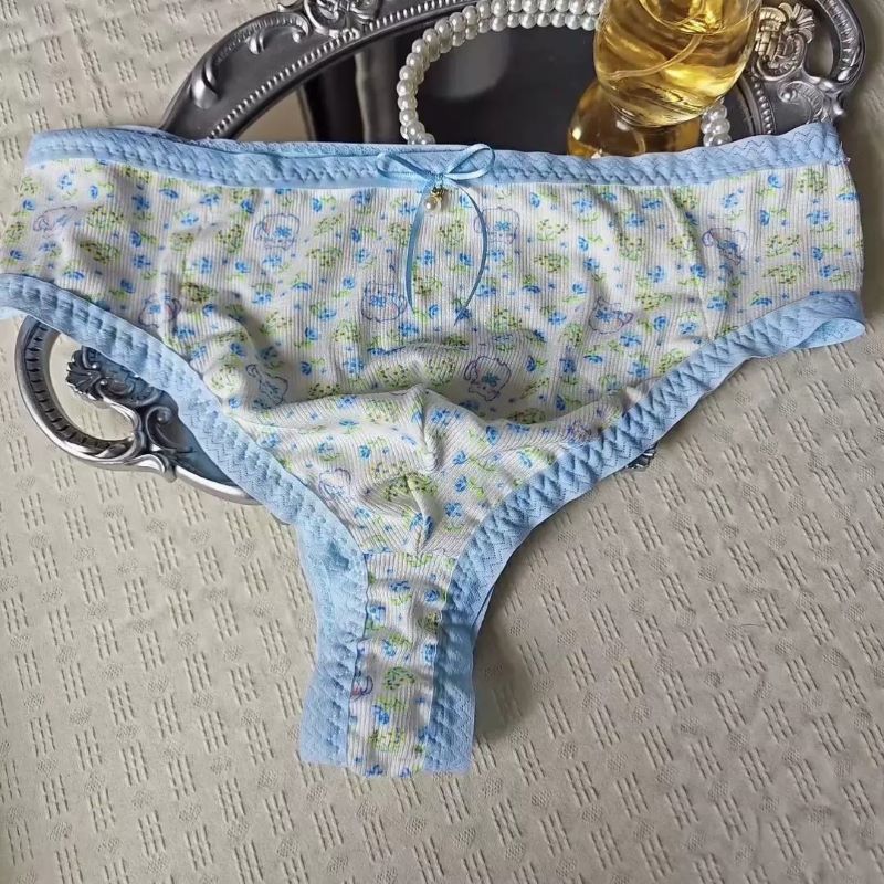 Pouch Boxer Pouch - Herren-Spitzen-Sexy-String-Unterwäsche Sissy Cross-Dressing Print Schleife Weich