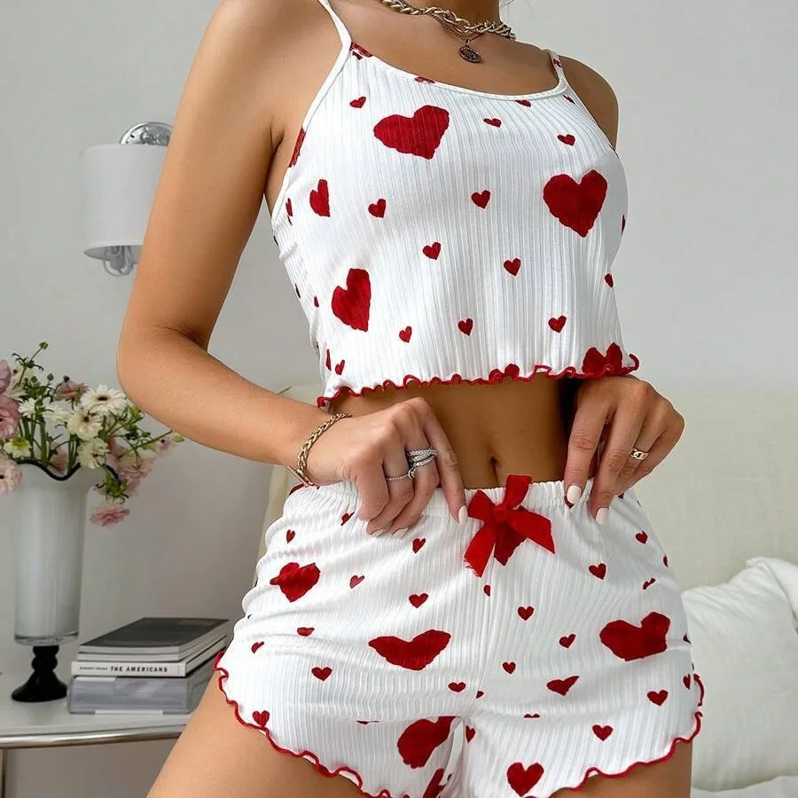 Damen-Pyjama-Set, Nachtwäsche, – Suspender Tank Top Bewertung und Preis